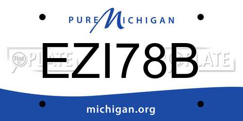 EZI78B Michigan License Plate
