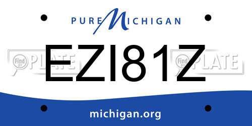 EZI81Z Michigan License Plate