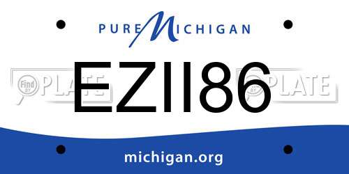 EZII86 Michigan License Plate