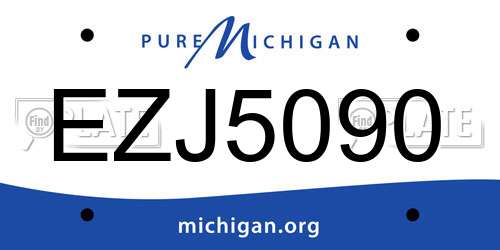 EZJ5090 Michigan License Plate