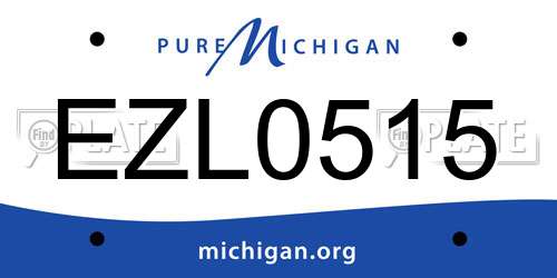EZL0515 Michigan License Plate