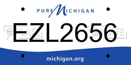EZL2656 Michigan License Plate