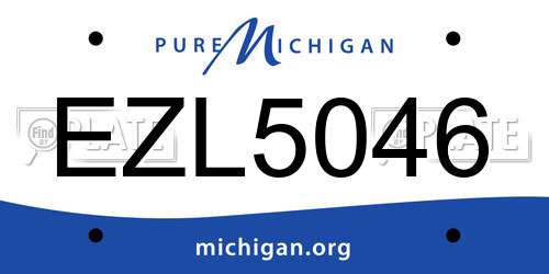 EZL5046 Michigan License Plate