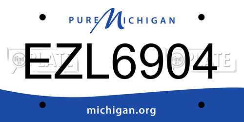 EZL6904 Michigan License Plate