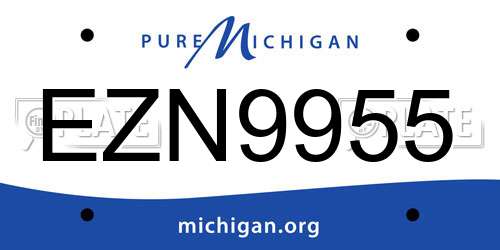 EZN9955 Michigan License Plate
