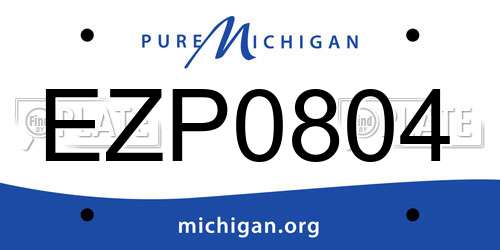 EZP0804 Michigan License Plate