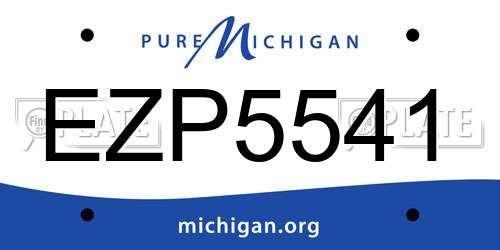 EZP5541 Michigan License Plate