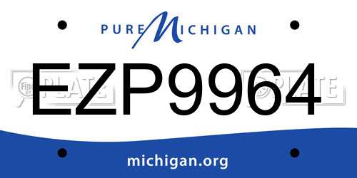 EZP9964 Michigan License Plate