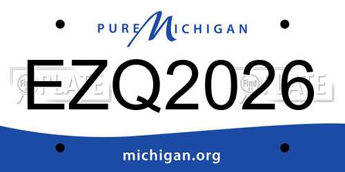 EZQ2026 Michigan License Plate
