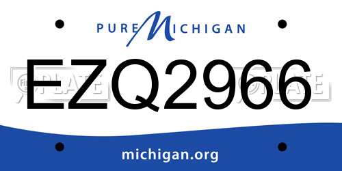 EZQ2966 Michigan License Plate