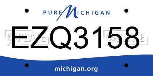 EZQ3158 Michigan License Plate