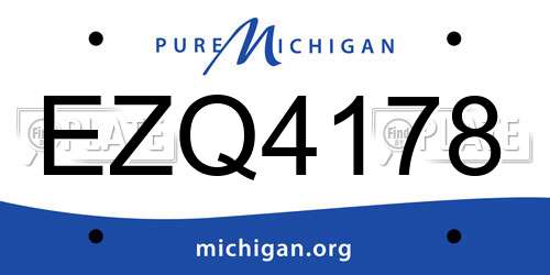 EZQ4178 Michigan License Plate