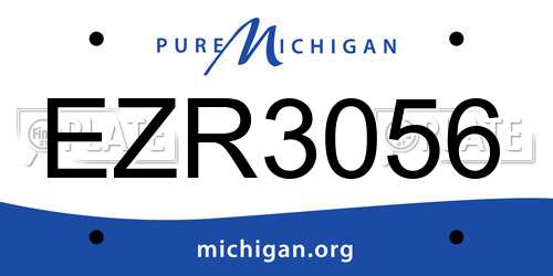 EZR3056 Michigan License Plate