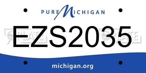 EZS2035 Michigan License Plate