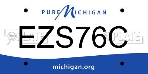 EZS76C Michigan License Plate