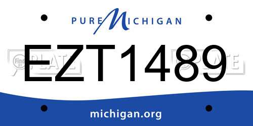 EZT1489 Michigan License Plate