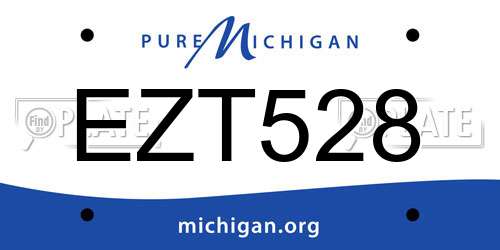 EZT528 Michigan License Plate