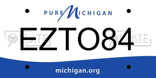 EZTO84 Michigan License Plate
