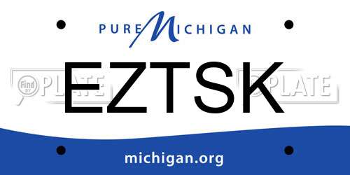 EZTSK Michigan License Plate
