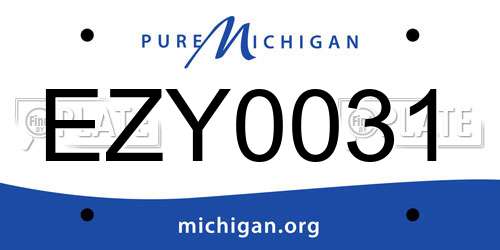 EZY0031 Michigan License Plate