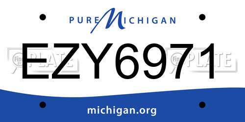 EZY6971 Michigan License Plate