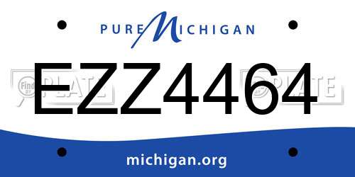 EZZ4464 Michigan License Plate