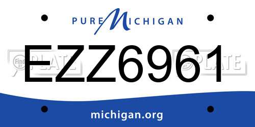 EZZ6961 Michigan License Plate