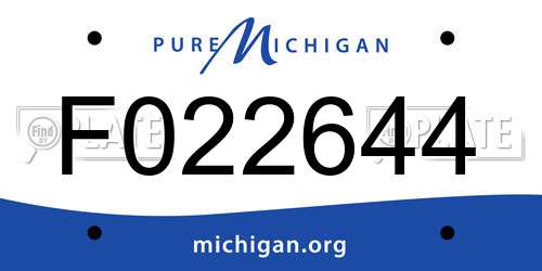 F022644 Michigan License Plate