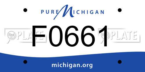 F0661 Michigan License Plate