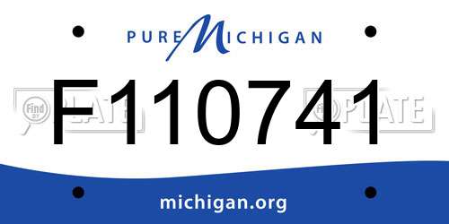 F110741 Michigan License Plate