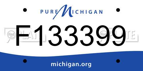 F133399 Michigan License Plate