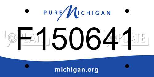 F150641 Michigan License Plate