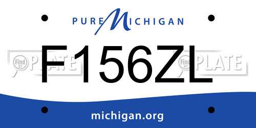 F156ZL Michigan License Plate