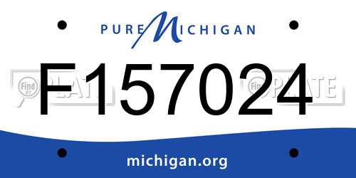 F157024 Michigan License Plate