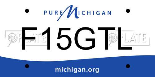 F15GTL Michigan License Plate