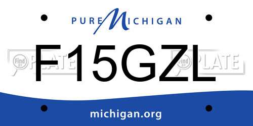 F15GZL Michigan License Plate