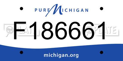 F186661 Michigan License Plate