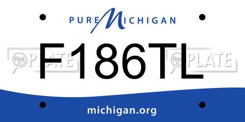 F186TL Michigan License Plate