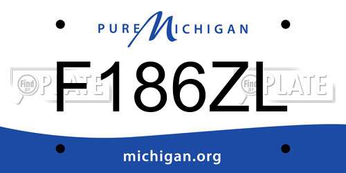 F186ZL Michigan License Plate