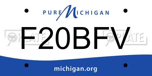 F20BFV Michigan License Plate