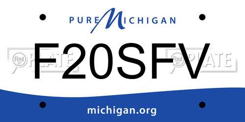 F20SFV Michigan License Plate