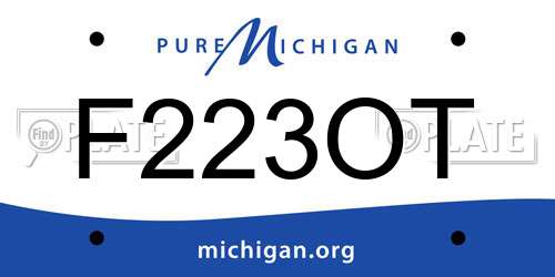 F223OT Michigan License Plate
