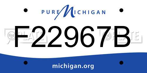 F22967B Michigan License Plate