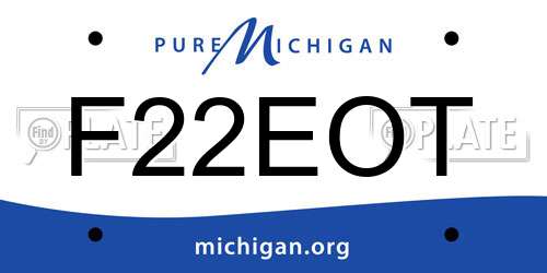 F22EOT Michigan License Plate