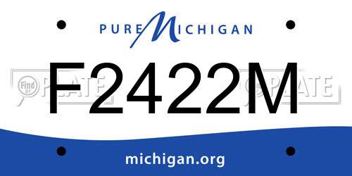 F2422M Michigan License Plate