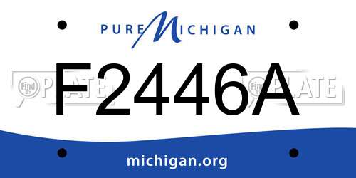 F2446A Michigan License Plate