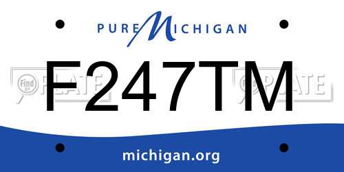 F247TM Michigan License Plate
