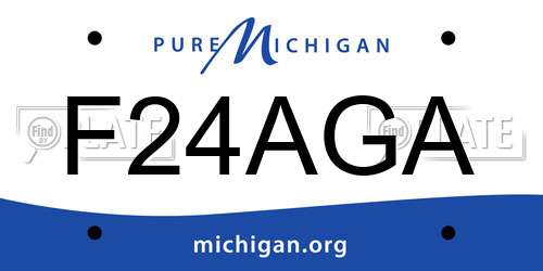 F24AGA Michigan License Plate