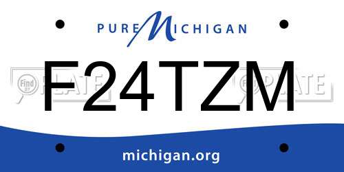 F24TZM Michigan License Plate