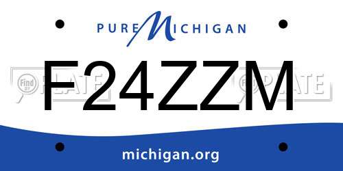 F24ZZM Michigan License Plate